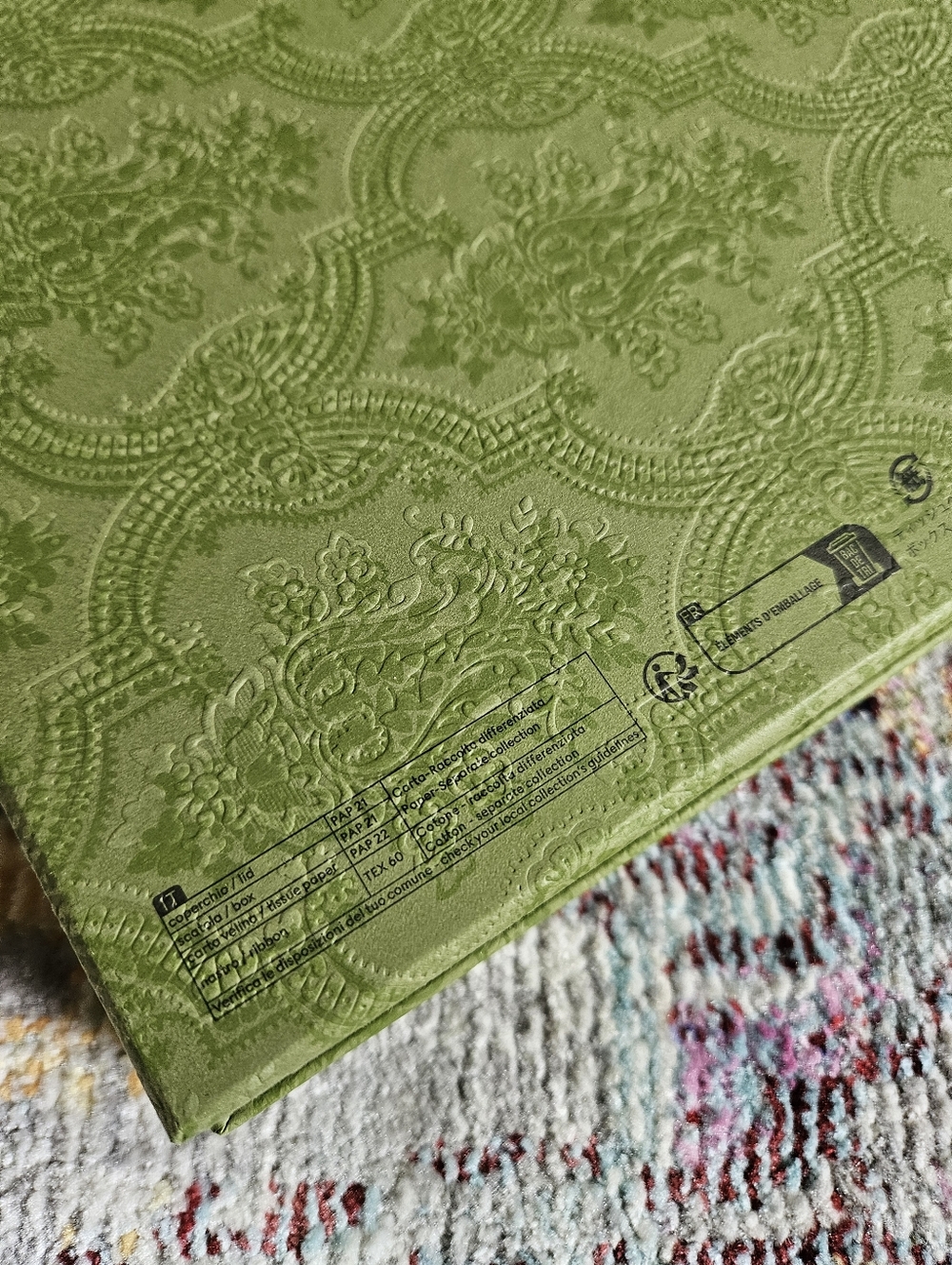 Gucci Green Embossed Box - Picture 5 of 6